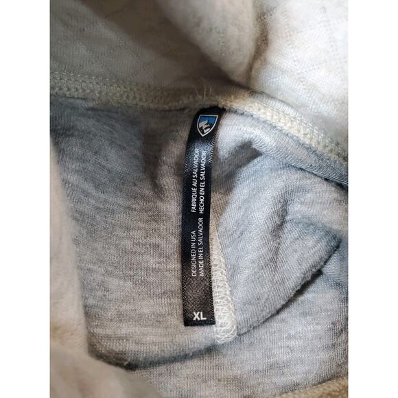 Kuhl Mock Neck Women's XL Sweater ATHENA Merino Wool Blend Ivory Outdoor Hiking - Picture 7 of 11